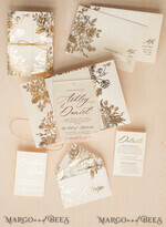 WEDDING INVITATIONS gold / rose gold / silver / glitter Luxury Gold Foil Wedding Invitations, Plexi Glamour Wedding Invitation Suite, Elegant Velvet Wedding Cards, Bespoke Golden Wedding Stationery13