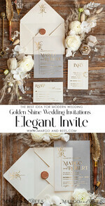 WEDDING INVITATIONS gold / rose gold / silver / glitter Personalised wedding invitation, Glamour wedding invitations • Romantic Wedding Invitation Suite • Rose Gold Wedding Invites5