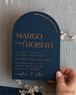WEDDING INVITATIONS gold / rose gold / silver / glitter Elegant Arch Wedding Invitations Navy Blue, Velvet Pocket Dark blue Gold Modern Wedding, Wedding Invitation Suite, Arch Velvet Pocket Invitation set14