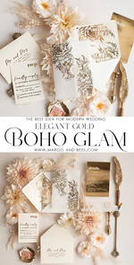WEDDING INVITATIONS gold / rose gold / silver / glitter Acrylic Wedding invitation suite, Boho Glam Wedding Invitations, Golden Shine Wedding Invitates, Elegant Gold Wedding Cards29