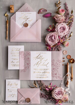 WEDDING INVITATIONS gold / rose gold / silver / glitter Luxury Blush Pink Wedding Invitation Suite, Elegant Blush Pink Wedding Cards, Boho Pink Wedding Invitations, Luxury Elegant Wedding Stationery8