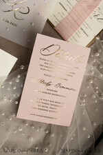 WEDDING INVITATIONS gold / rose gold / silver / glitter Blush Pink Chiffon bow beaded bespoke Elegant Peony Rose Gold Wedding Invitation Suite, White Perls Golden Wedding Cards, Boho golden folder Wedding Stationery, Vellum etui with monogram34