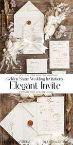 WEDDING INVITATIONS gold / rose gold / silver / glitter Simple wedding invitation, Glamour Wedding Invitations, Modern Wedding Invitation Suite, Luxury Wedding Cards6