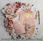 WEDDING INVITATIONS gold / rose gold / silver / glitter  Luxury Vellum Gold Foil Wedding Invitations, Elegant Blush Pink Wedding Invitation Suite, Glamour Wedding Cards, Golden Shine Wedding Invitation Suite69