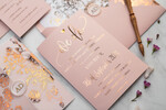 WEDDING INVITATIONS gold / rose gold / silver / glitter  Luxury Vellum Gold Foil Wedding Invitations, Elegant Blush Pink Wedding Invitation Suite, Glamour Wedding Cards, Golden Shine Wedding Invitation Suite69