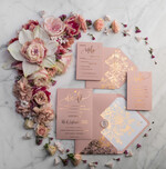 WEDDING INVITATIONS gold / rose gold / silver / glitter  Luxury Vellum Gold Foil Wedding Invitations, Elegant Blush Pink Wedding Invitation Suite, Glamour Wedding Cards, Golden Shine Wedding Invitation Suite69