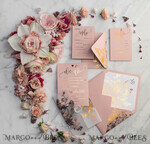 WEDDING INVITATIONS gold / rose gold / silver / glitter  Luxury Vellum Gold Foil Wedding Invitations, Elegant Blush Pink Wedding Invitation Suite, Glamour Wedding Cards, Golden Shine Wedding Invitation Suite69