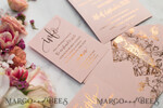 WEDDING INVITATIONS gold / rose gold / silver / glitter  Luxury Vellum Gold Foil Wedding Invitations, Elegant Blush Pink Wedding Invitation Suite, Glamour Wedding Cards, Golden Shine Wedding Invitation Suite69