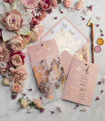 WEDDING INVITATIONS gold / rose gold / silver / glitter  Luxury Vellum Gold Foil Wedding Invitations, Elegant Blush Pink Wedding Invitation Suite, Glamour Wedding Cards, Golden Shine Wedding Invitation Suite69