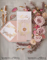 WEDDING INVITATIONS gold / rose gold / silver / glitter Glamour Golden Shine Wedding Invitations, Romantic Blush Pink Wedding Invitation Suite, Luxury Gold Foil Wedding Cards, Elegant White Vellum Invites16
