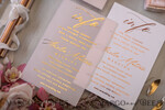 WEDDING INVITATIONS gold / rose gold / silver / glitter Glamour Golden Shine Wedding Invitations, Romantic Blush Pink Wedding Invitation Suite, Luxury Gold Foil Wedding Cards, Elegant White Vellum Invites16