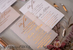 WEDDING INVITATIONS gold / rose gold / silver / glitter Glamour Golden Shine Wedding Invitations, Romantic Blush Pink Wedding Invitation Suite, Luxury Gold Foil Wedding Cards, Elegant White Vellum Invites16