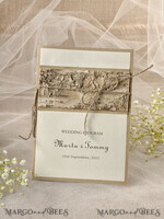 MENÜ & PROGRAMME  
 rustikal Rustikales Hochzeitsprogramm mit Holzd decoration, Scheunenhochzeitsprogramm, ökologisch romantische personalisierte Karten mit Schnur, einfaches ecrufarbenes Hochzeitsprogramm, elegantes Heft rustikale Hochzeitskarten7