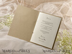 MENU & PROGRAMS rustic Rustic Wedding Program with Wooden heart, Barn Wedding Program, Eco Romantic Personalized Cards with Twine, Simple Ecru Wedding Program, Elegant Booklet Rustic Wedding Cards5