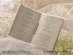 MENU & PROGRAMS rustic Eco Brown Wedding Program with twine, Barn Wedding Program, Rustic Romantic Personalized Cards, Simple Rustic Wedding Program, Elegant Booklet Wedding Cards7