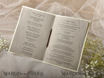 MENU & PROGRAMS rustic Rustic Dandelion Wedding Program with twine, Barn Wedding Program, Eco Romantic Personalized Cards, Simple Rustic Lace Wedding Program, Elegant Booklet Brown Wedding Cards7