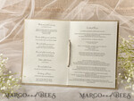 MENU & PROGRAMS rustic Ecru Rustic Wedding Program with Lace, Barn Wedding Program, Eco Romantic Personalized Cards with Twine, Simple Rustic Lace Wedding Program, Elegant Booklet Rustic Wedding Cards8