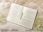 MENU & PROGRAMS rustic Ecru Rustic Wedding Program with Lace, Barn Wedding Program, Eco Romantic Personalized Cards with Twine, Simple Rustic Lace Wedding Program, Elegant Booklet Rustic Wedding Cards8