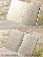 MENU & PROGRAMS rustic Rustic Wedding Program with Lace, Barn Wedding Program, Eco Romantic Personalized Cards with Twine, Simple Rustic Lace Wedding Program, Elegant Booklet Brown Wedding Cards8