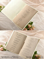 MENU & PROGRAMS rustic Rustic Wedding Program with Burlap, Barn Wedding Program, Eco Romantic Personalized Cards with Twine, Simple Rustic Wedding Program, Elegant Wooden Booklet Ecru Wedding Cards4