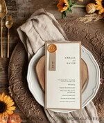 MENU & PROGRAMS rustic Rustic Wedding Menu with Wax Seal, Barn Wedding Dinner Menu, Eco Romantic Personalized Cards, Kraft Wedding Menu, Simple Rustic Wedding Menu, Elegant Ecru Wedding Menu Cards2