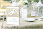 MENU & PROGRAMS rustic Rustic Birds wedding Program, Outdoor wedding Program card, Romantic Booklet Wedding Program, Eco Rustic Personalized Cards with Birds, Elegant Wedding Program 4
