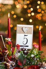 TABLE DECOR SIGNS Wood Eco Rustic Table numbers Elegant Rustic Wedding Table Numbers, Simple Handmade Table Number Sign With Natural Burlap And Birch Wood Heart, Custom Romantic Hand craft Wedding Table Cards2