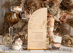 TABLE DECOR SIGNS Wood Eco Rustic Table numbers Rustic Wooden Half Arch Dessert Menu with Stand, Country Barn Wood Acrylic gold Candy Bar Sign, Natural Wood Gold Plexi Table Dessert Menu Wedding Table Decor, Wedding Signage Golden mirror and Wooden Candy Bar Menu 10