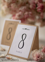 TABLE DECOR SIGNS Wood Eco Rustic Table numbers White Rustic Wedding Table Numbers, Simple Barn Wedding Table Cards, Eco Romantic Personalized Cards, Elegant Brown Wedding Table Décor, Handmade Table Numbers9