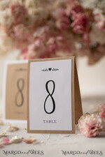 TABLE DECOR SIGNS Wood Eco Rustic Table numbers White Rustic Wedding Table Numbers, Simple Barn Wedding Table Cards, Eco Romantic Personalized Cards, Elegant Brown Wedding Table Décor, Handmade Table Numbers9