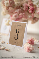 TABLE DECOR SIGNS Wood Eco Rustic Table numbers White Rustic Wedding Table Numbers, Simple Barn Wedding Table Cards, Eco Romantic Personalized Cards, Elegant Brown Wedding Table Décor, Handmade Table Numbers9
