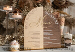 TABLE DECOR SIGNS Wood Eco Rustic Table numbers Acrylic Arch Dessert Menu, Ivory Frozen Acrylic gold Candy Bar Sign, Gold Plexi Table Dessert Menu Menu Combo Luxury Wedding Table Decor, Wedding Signage Golden15