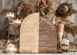 TABLE DECOR SIGNS Wood Eco Rustic Table numbers Acrylic Arch Dessert Menu, Ivory Frozen Acrylic gold Candy Bar Sign, Gold Plexi Table Dessert Menu Menu Combo Luxury Wedding Table Decor, Wedding Signage Golden15