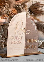 TABLE DECOR SIGNS Wood Eco Rustic Table numbers Rustic wood Golden Acrylic gifts & cards signs with stand, Wooden gold guestbook Sign, Golden Plexi wood  gifts & cards signs, Luxury Wedding guestbook Decor Centerpieces13