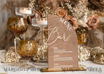TABLE DECOR SIGNS Wood Eco Rustic Table numbers Acrylic Arch Bar Menu, gold Plexi Ivory Velvet Drink Bar Menu Sign with Stand, Beige Plexi Table Bar Menu Luxury Wedding Table Decor, Wedding Signage Ecru drink Bar Menu 12