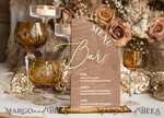 TABLE DECOR SIGNS Wood Eco Rustic Table numbers Acrylic Arch Bar Menu, gold Plexi Ivory Velvet Drink Bar Menu Sign with Stand, Beige Plexi Table Bar Menu Luxury Wedding Table Decor, Wedding Signage Ecru drink Bar Menu 12