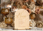 TABLE DECOR SIGNS Wood Eco Rustic Table numbers Rustic Wooden Arch Dinner menu, Wood & Acrylic gold Table Sign, Gold Barn Plexi Wedding Menu Combo Rustic Boho Wedding Table Decor, Wedding Signage Golden mirror table Menus14