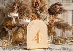 TABLE DECOR SIGNS Wood Eco Rustic Table numbers Rustic Wood Arch Wedding Table Numbers, Wooden Gold Plexi Table Numbers, Country Barn Wedding Table Decor, Wedding Signage Wood Golden mirror table numbers12