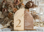 TABLE DECOR SIGNS Wood Eco Rustic Table numbers Rustic Wooden Arch Table Number & dinner menu Combo, Wood & Acrylic gold Sign, Gold Barn Plexi Table Numbers & Menu Combo Rustic Boho Wedding Table Decor, Wedding Signage Golden mirror table numbers & Menu16
