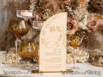 TABLE DECOR SIGNS Wood Eco Rustic Table numbers Acrylic Arch Bar Menu, gold Plexi Ivory Velvet Drink Bar Menu Sign with Stand, Beige Plexi Table Bar Menu Luxury Wedding Table Decor, Wedding Signage Ecru drink Bar Menu 11