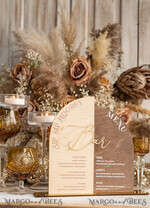 TABLE DECOR SIGNS Wood Eco Rustic Table numbers Rustic Wooden Arch Bar Menu Combo, Wood & Plexi Glass gold Drink Bar Menu Sign with Stand, Wooden Country Barn Wooden Table Bar Menu & Coctails Combo Rustical Wedding Table Decor, Wedding Signage Eco drink Bar Menu 14