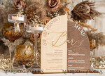 TABLE DECOR SIGNS Wood Eco Rustic Table numbers Rustic Wooden Arch Bar Menu Combo, Wood & Plexi Glass gold Drink Bar Menu Sign with Stand, Wooden Country Barn Wooden Table Bar Menu & Coctails Combo Rustical Wedding Table Decor, Wedding Signage Eco drink Bar Menu 14