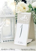 TABLE DECOR SIGNS Wood Eco Rustic Table numbers Rustic Birds Wedding Table numbers, Outdoor Wedding Table Cards, Romantic Wedding Table Décor, Barn Wedding Table Signs, Eco Romantic white twine Editable Cards2