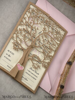 WEDDING INVITATIONS lasercut  laser Cut Rustic Wedding Invitation Set, Rustic Wedding Invitations Tree, Rustical Laser Cut Tree Wedding Cards, tree of life invitation suite9