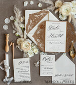 WEDDING INVITATIONS lasercut  Elegant Wedding invitations suite, lace Rustic wedding invitation set, rustical wedding invites, eco rustic weding cards 10