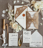 WEDDING INVITATIONS lasercut  Elegant Wedding invitations suite, lace Rustic wedding invitation set, rustical wedding invites, eco rustic weding cards 10