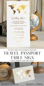 TABLE DECOR SIGNS Beach/marine/ Destionation Wedding Theme Gold Travel Passport Wedding Table Number – Luxury Tent Card, ivory wedding stationery, tent table numbers6