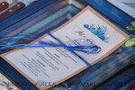 MENU & PROGRAMS Beach/marine/ Destionation Wedding Theme Romantic Blue Beach Wedding Menu, Destination Wedding Menu with Raffia Twine, Deckle-edge Marine Menu Cards, Sea Ocean Wedding Menu, Unique Shell Wedding Menu 3