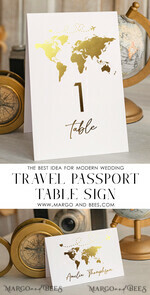 MENU & PROGRAMS Beach/marine/ Destionation Wedding Theme Travel Passport Gold Foil Wedding menu, Wedding program dinner, Elegant Destination menu, Personalized wedding decoration3