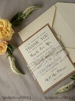 THANK YOU CARDS rustic Thank you Wedding Set5
